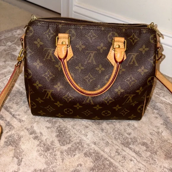 Louis Vuitton Brown Monogram speedy Bag with Vachetta Leather - Picture 8 of 8